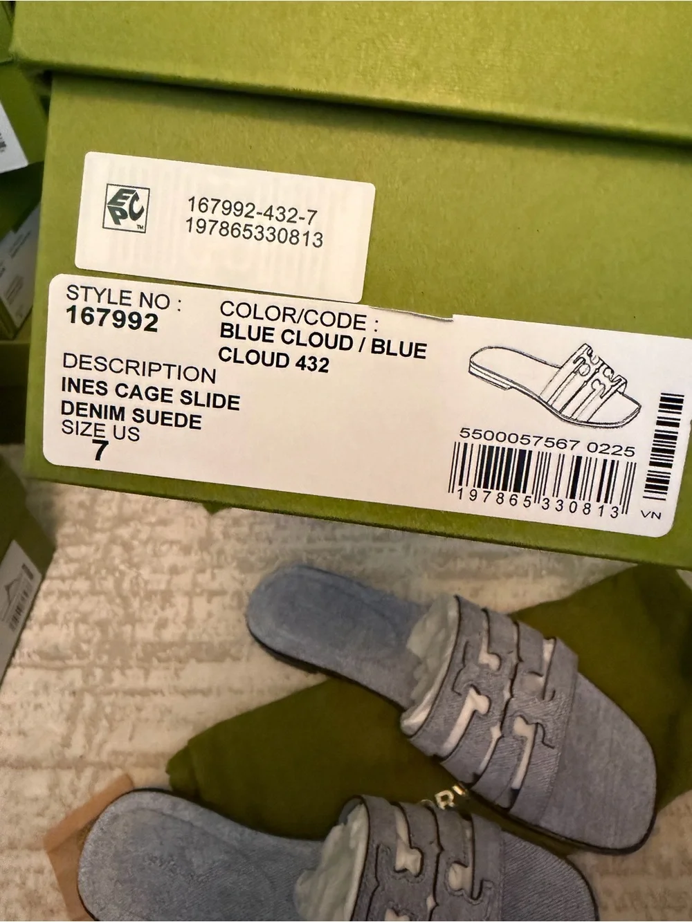 Tory Burch Denim Ines Slide Sandals